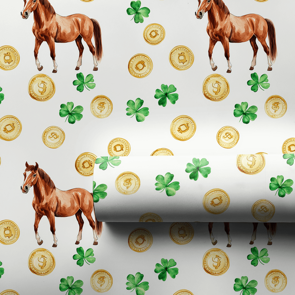 Golden with the Tennessee Walking Horse - Wrapping Paper - Aspen & Arlo