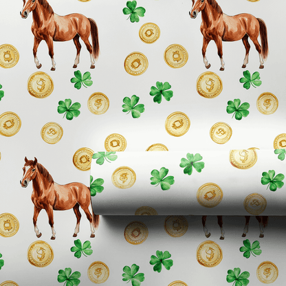 Golden with the Tennessee Walking Horse - Wrapping Paper - Aspen & Arlo