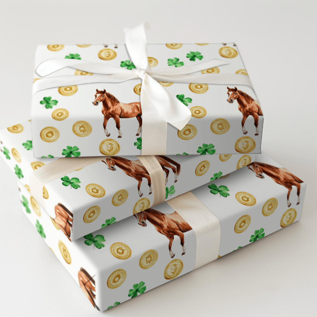 Golden with the Tennessee Walking Horse - Wrapping Paper - Aspen & Arlo