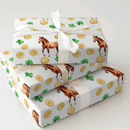 Golden with the Tennessee Walking Horse - Wrapping Paper - Aspen & Arlo