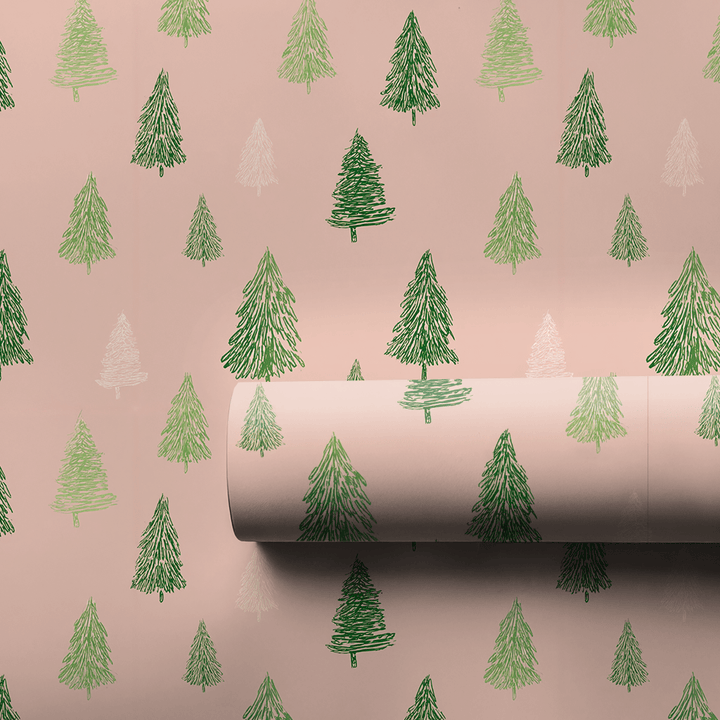 Pink Trees Please - Wrapping Paper - Aspen & Arlo