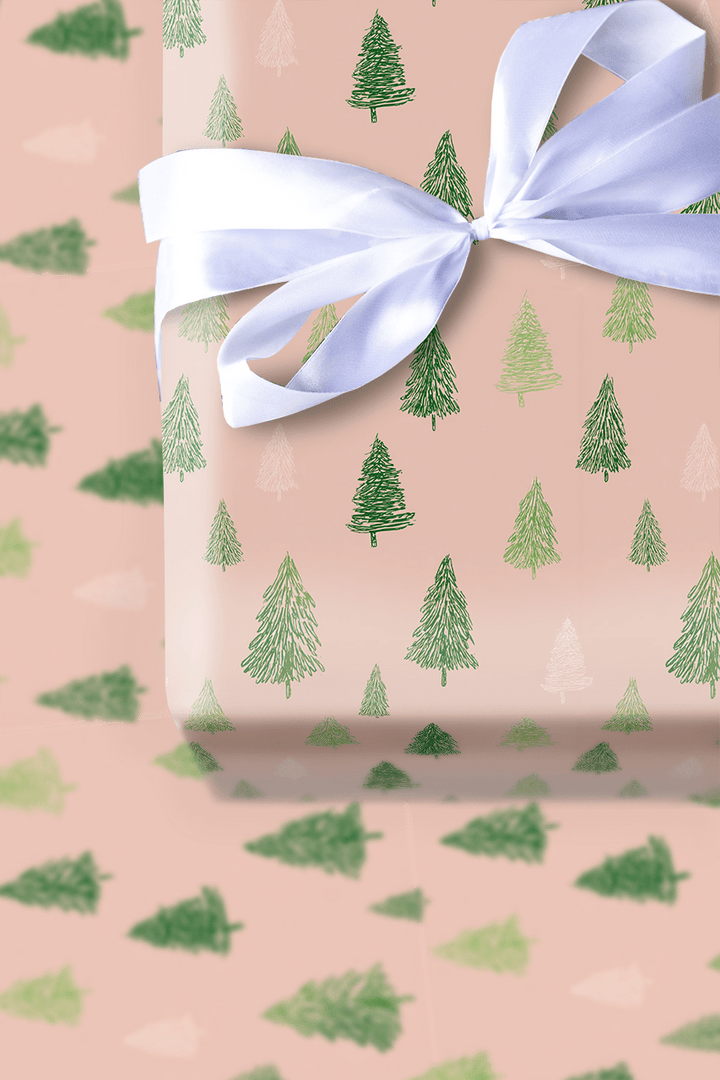 Pink Trees Please - Wrapping Paper - Aspen & Arlo