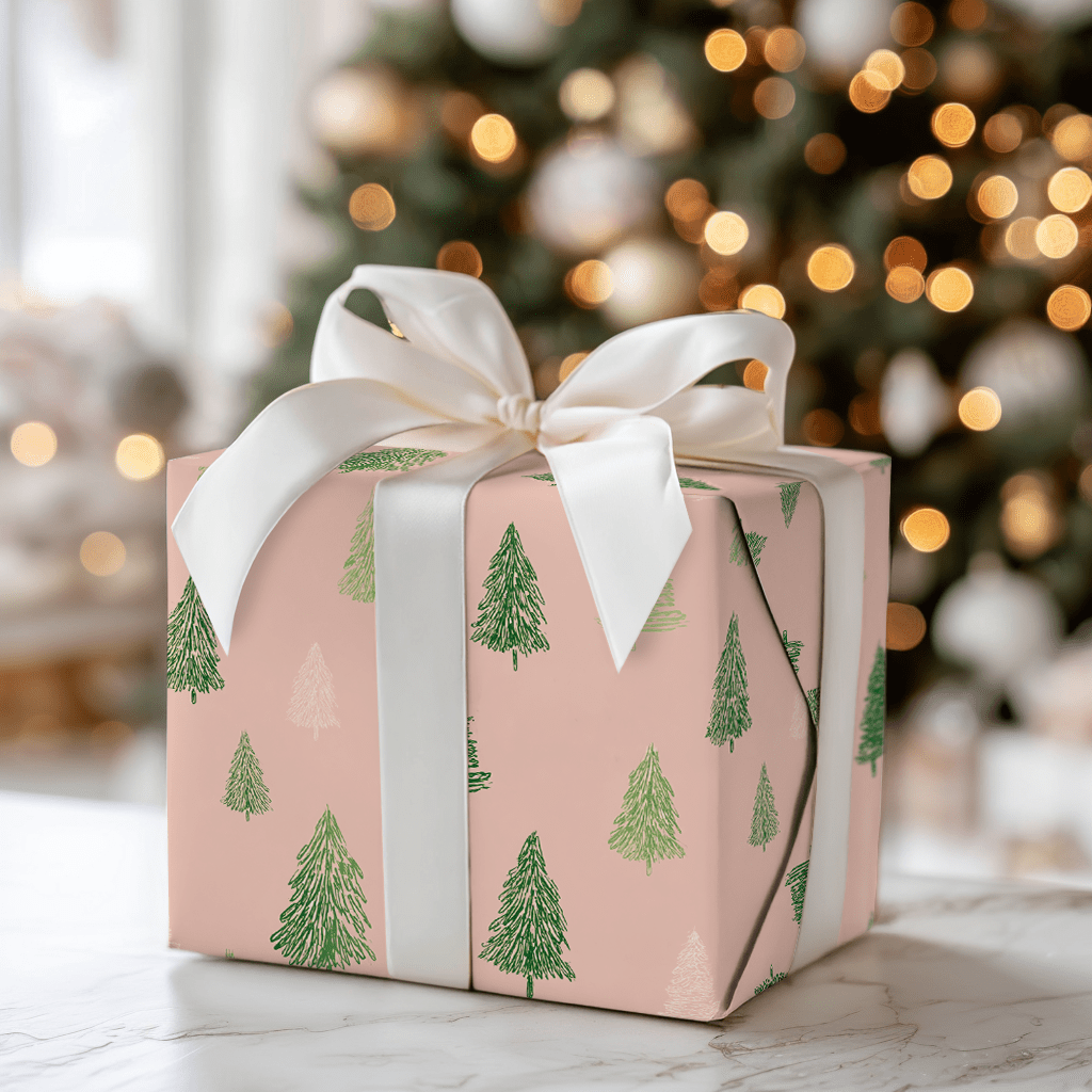 Pink Trees Please - Wrapping Paper - Aspen & Arlo