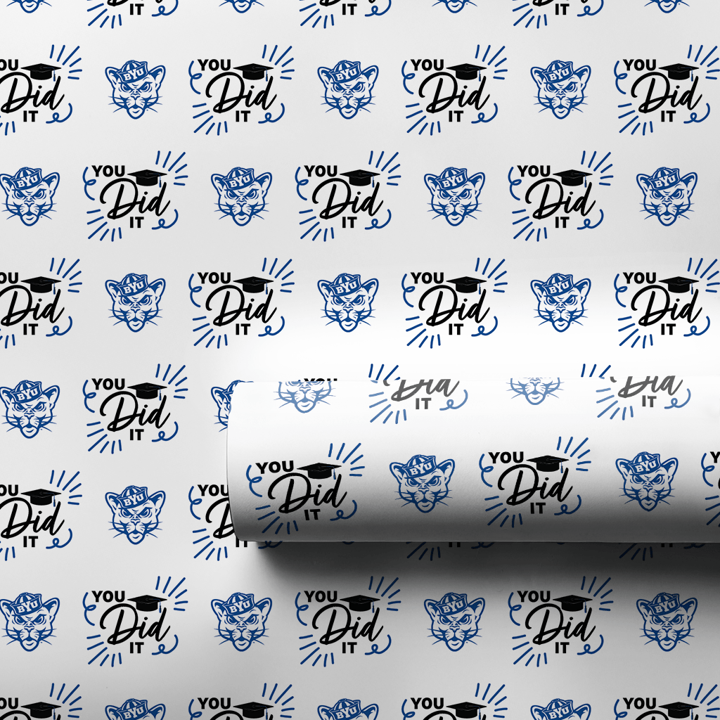 You Did It BYU - Wrapping Paper - Aspen & Arlo