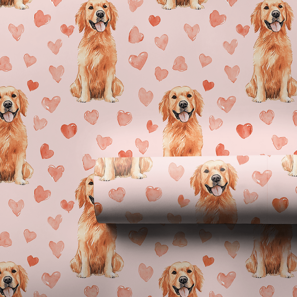 Red Golden Valentine - Wrapping Paper - Aspen & Arlo