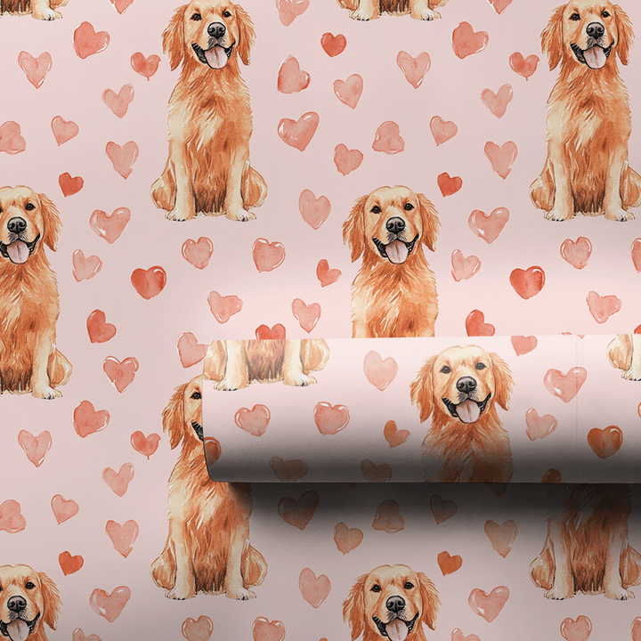 Red Golden Valentine - Wrapping Paper - Aspen & Arlo