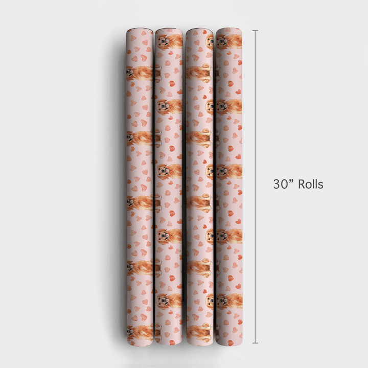 Red Golden Valentine - Wrapping Paper - Aspen & Arlo