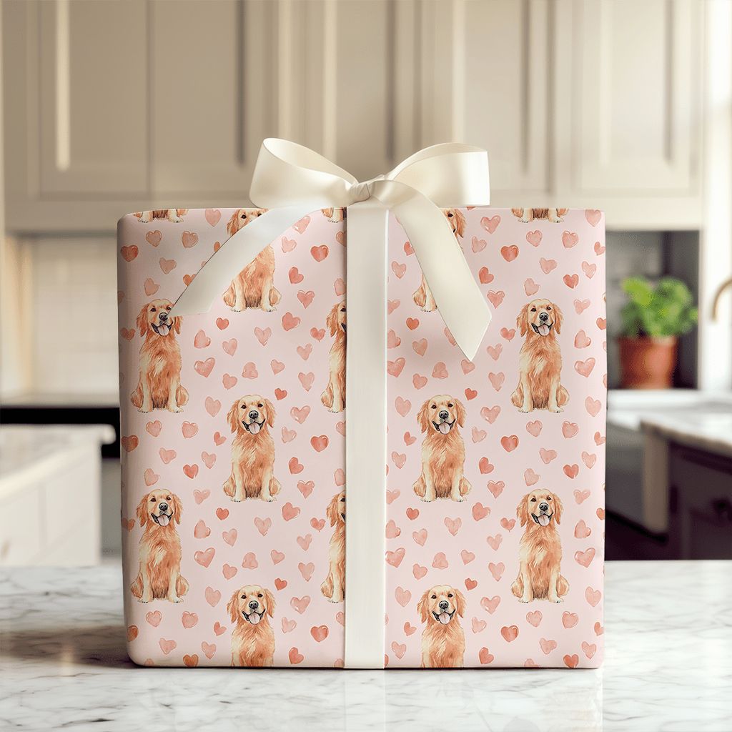 Red Golden Valentine - Wrapping Paper - Aspen & Arlo