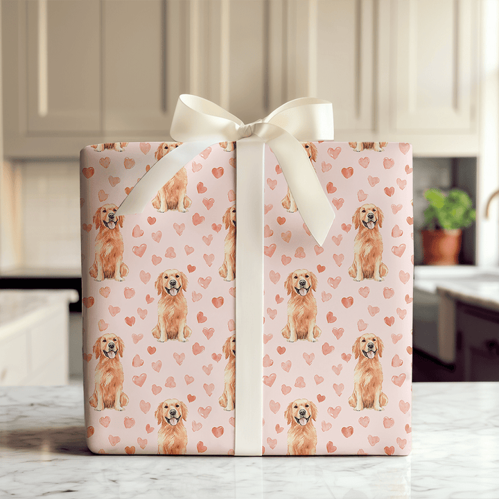 Red Golden Valentine - Wrapping Paper - Aspen & Arlo
