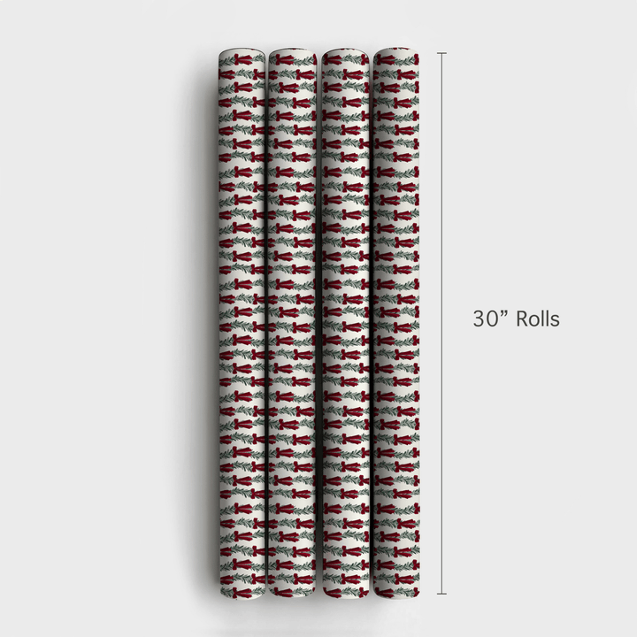 Rows of Garland and Bows - Wrapping Paper - Aspen & Arlo