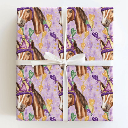 Mardi Gras Tennessee Walking Horse - Wrapping Paper - Aspen & Arlo