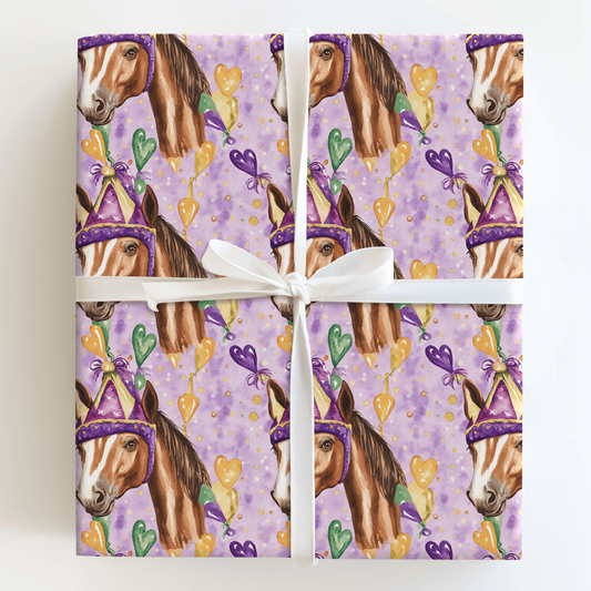 Mardi Gras Tennessee Walking Horse - Wrapping Paper - Aspen & Arlo