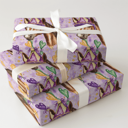 Mardi Gras Tennessee Walking Horse - Wrapping Paper - Aspen & Arlo