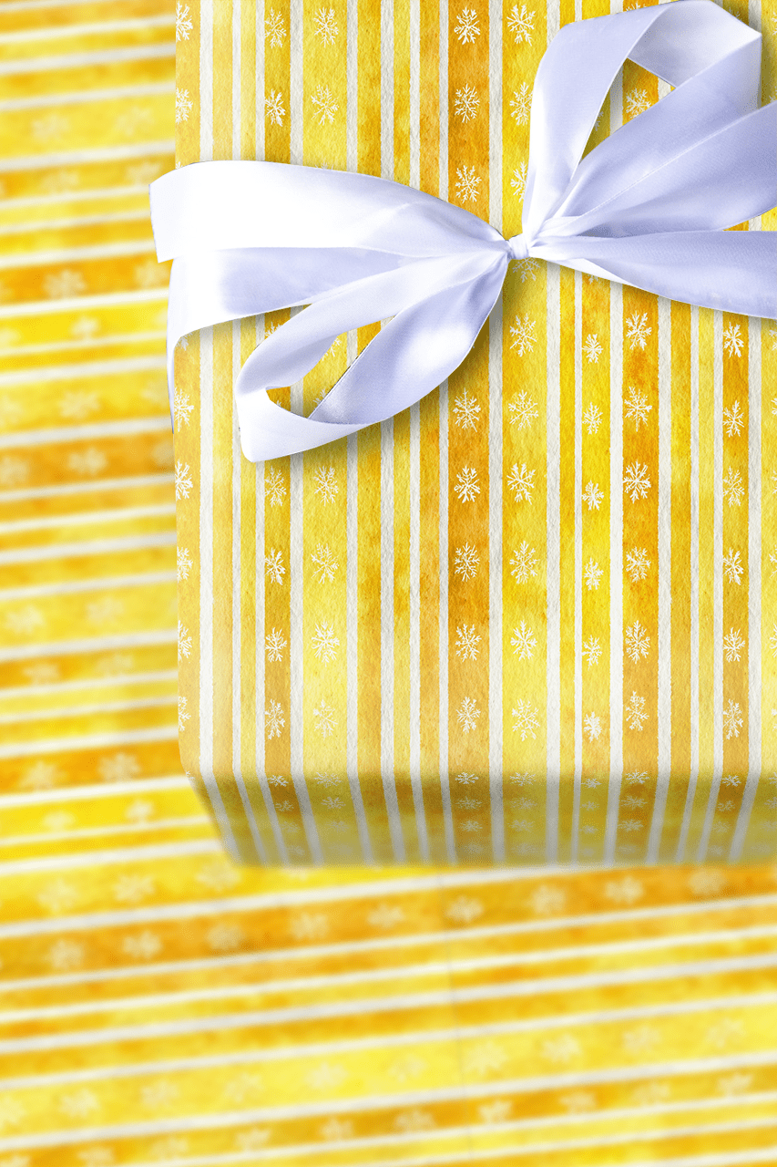 Goldenrod Snowflake - Wrapping Paper - Aspen & Arlo