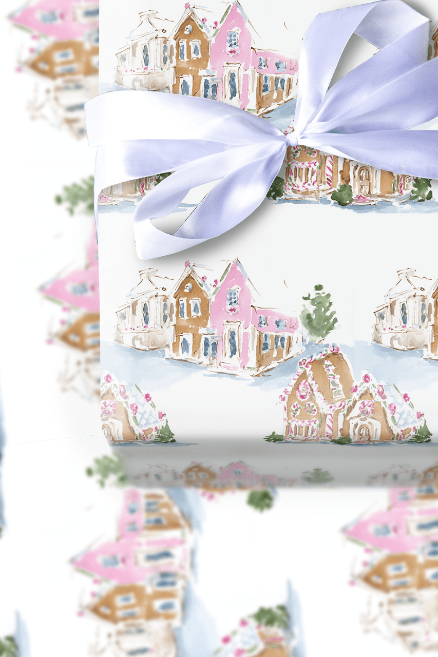 Frosted Village - Wrapping Paper - Aspen & Arlo