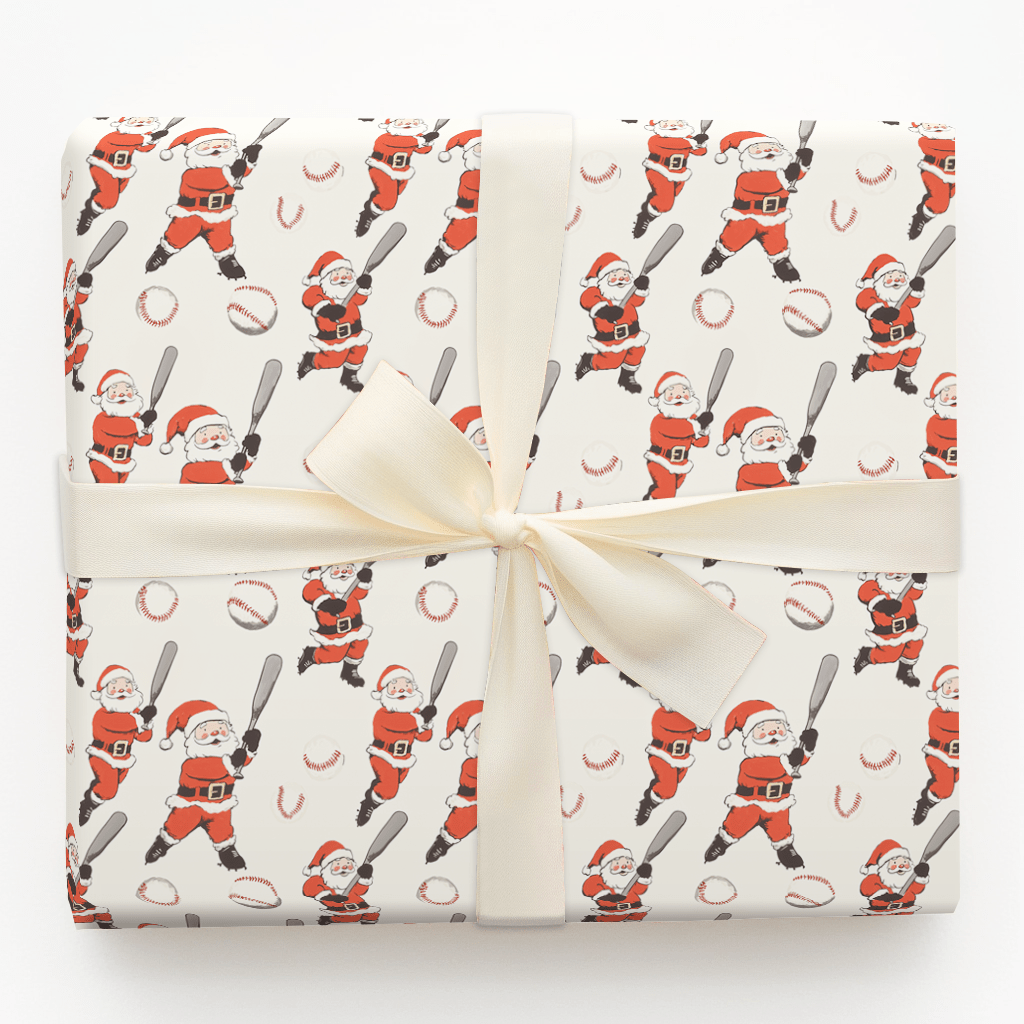 Ho Ho Home Run - Wrapping Paper - Aspen & Arlo