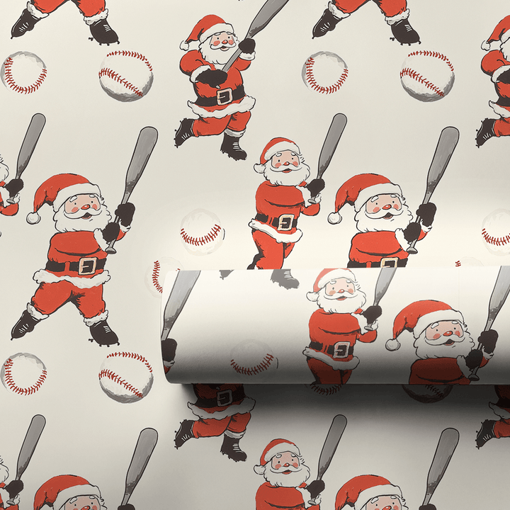 Ho Ho Home Run - Wrapping Paper - Aspen & Arlo