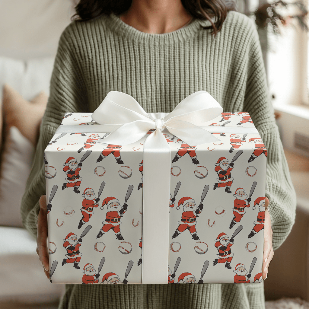 Ho Ho Home Run - Wrapping Paper - Aspen & Arlo