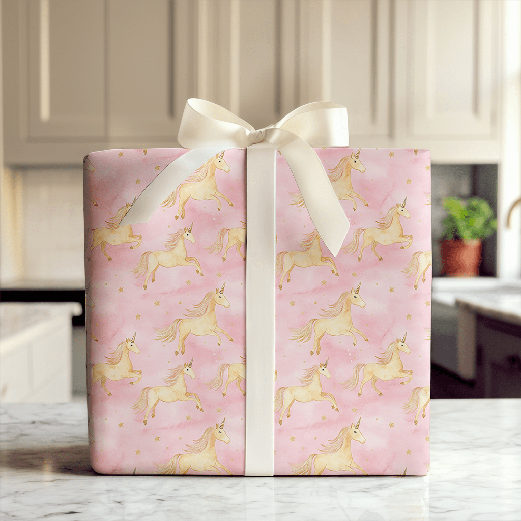 Gold Magic Unicorn - Wrapping Paper - Aspen & Arlo