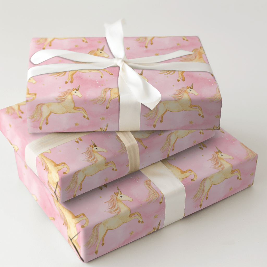 Gold Magic Unicorn - Wrapping Paper - Aspen & Arlo
