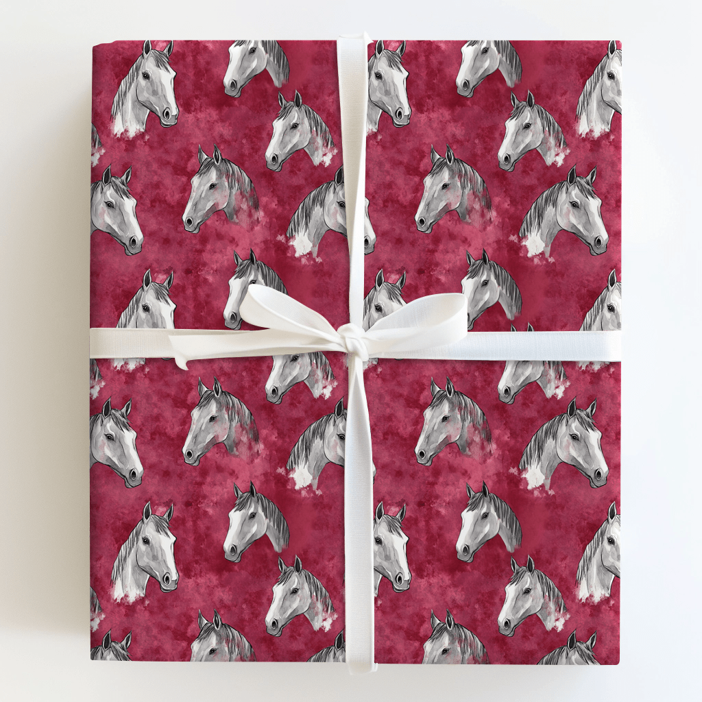 Crimson Rein - Wrapping Paper - Aspen & Arlo