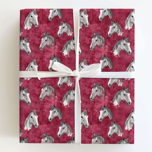Crimson Rein - Wrapping Paper - Aspen & Arlo
