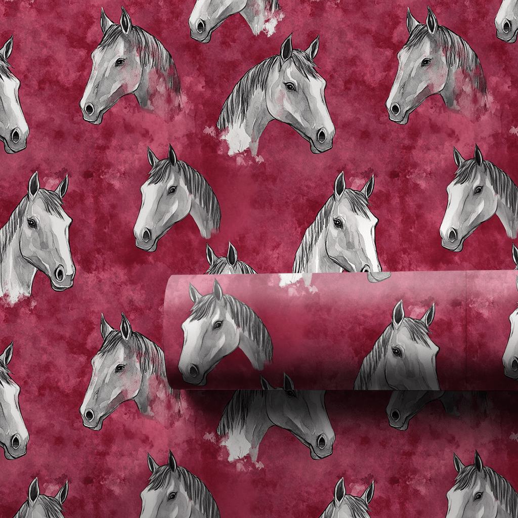 Crimson Rein - Wrapping Paper - Aspen & Arlo