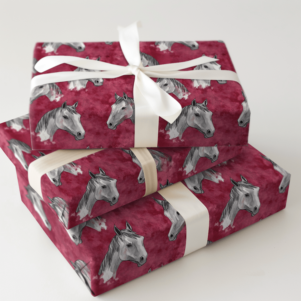 Crimson Rein - Wrapping Paper - Aspen & Arlo