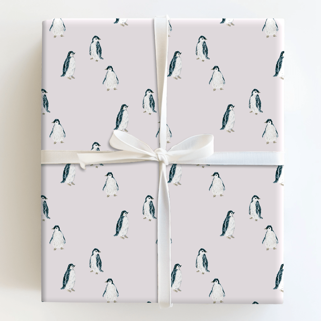 Poppy Penguins_ - Wrapping Paper - Aspen & Arlo