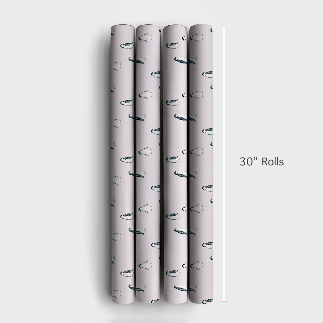 Poppy Penguins_ - Wrapping Paper - Aspen & Arlo
