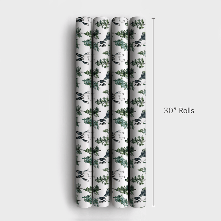 Snow Day for Boston Terriers - Wrapping Paper - Aspen & Arlo