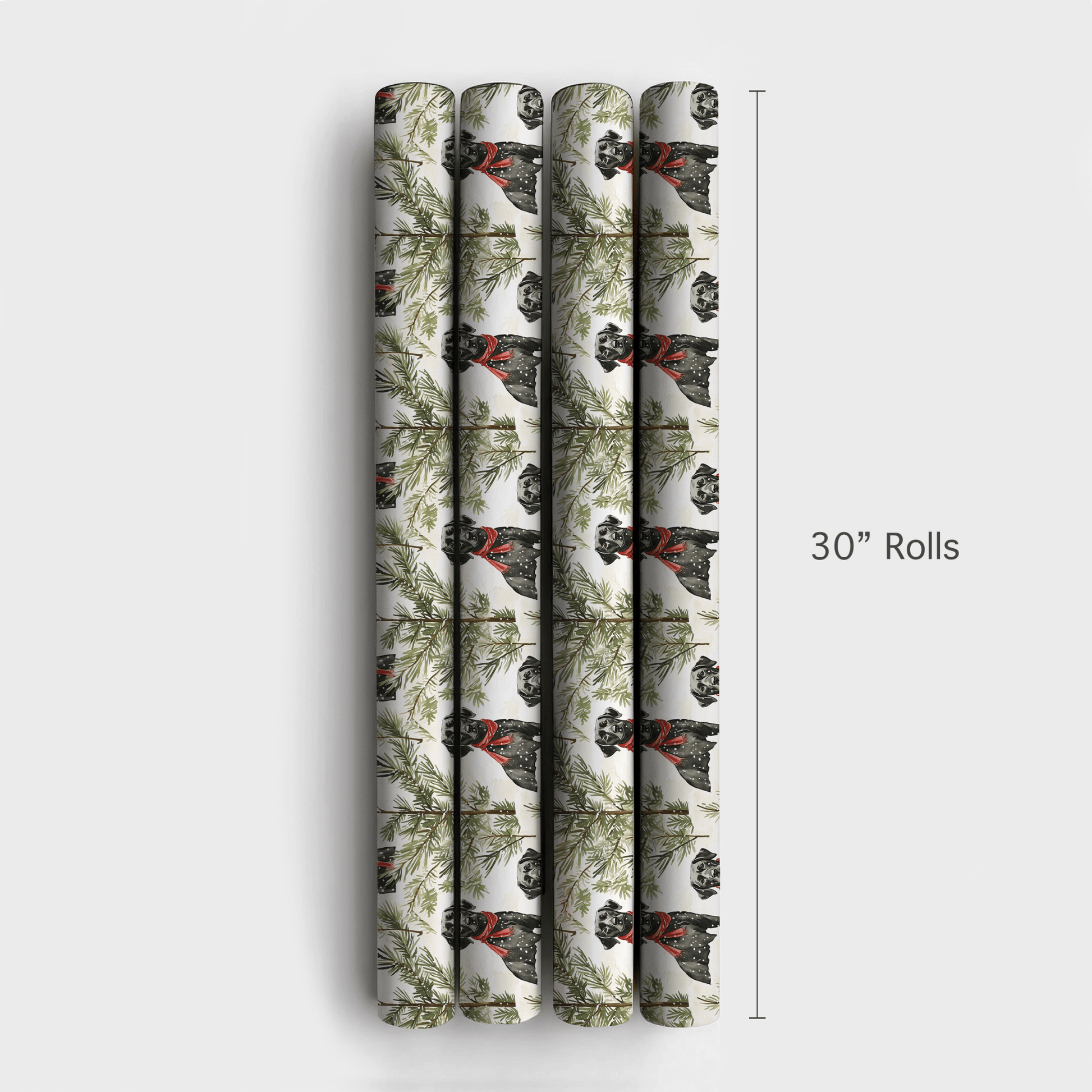 Snowfield Black Lab - Wrapping Paper - Aspen & Arlo