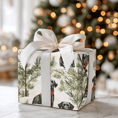 Snowfield Black Lab - Wrapping Paper - Aspen & Arlo