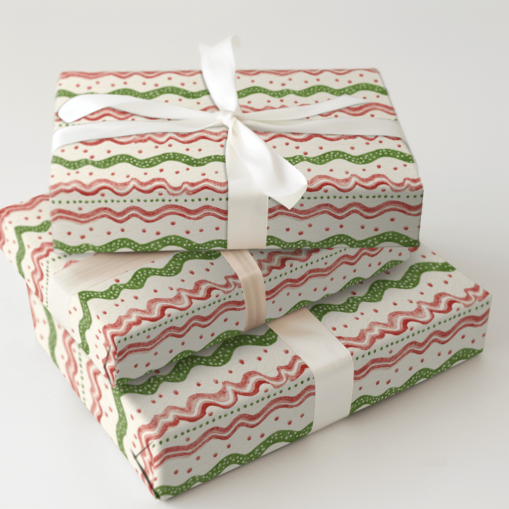 Festive Stripes - Wrapping Paper - Aspen & Arlo