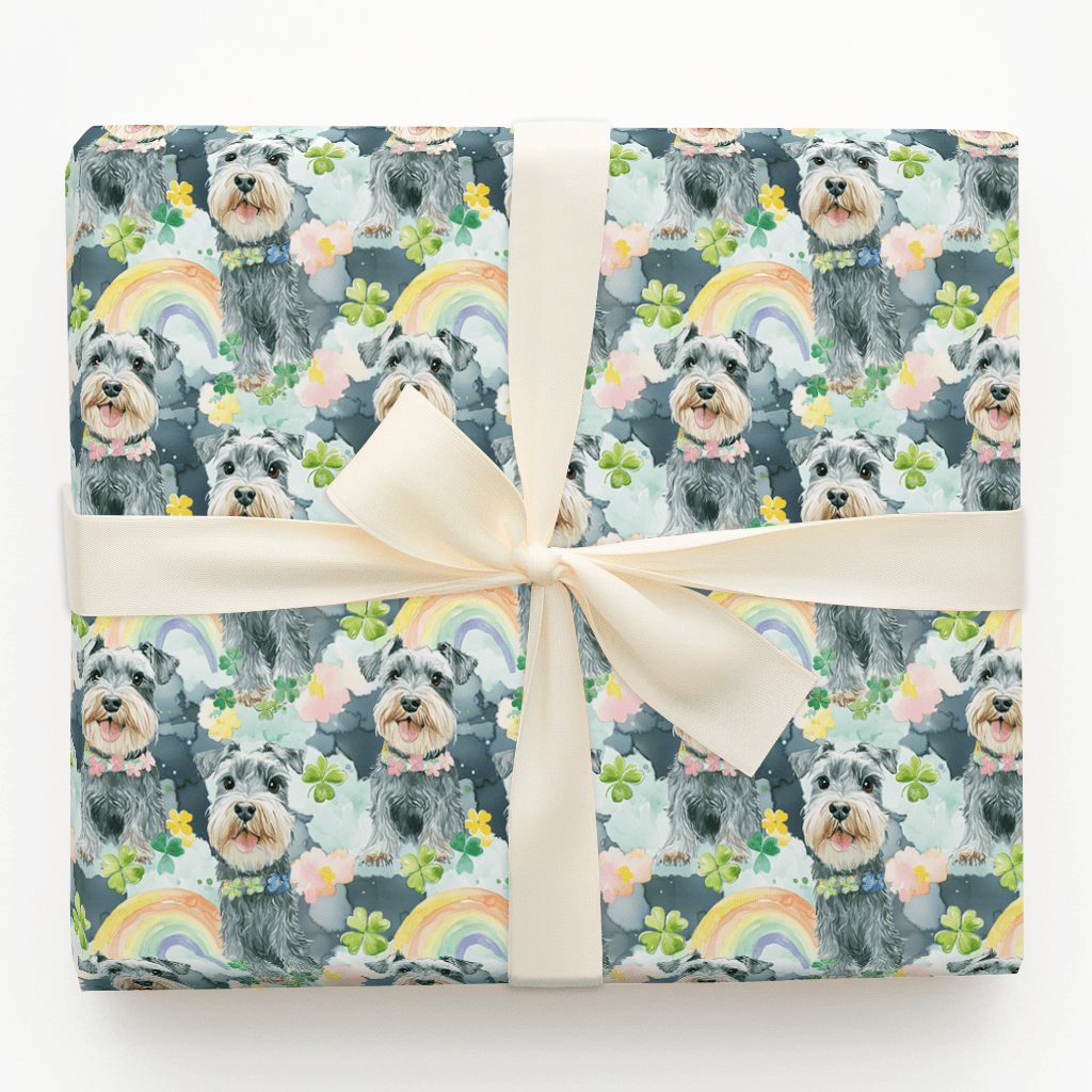 Rainbows with the Schnauzer - Wrapping Paper - Aspen & Arlo