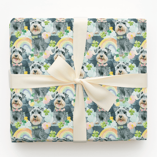 Rainbows with the Schnauzer - Wrapping Paper - Aspen & Arlo