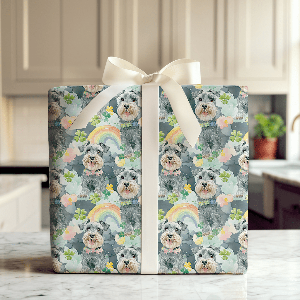 Rainbows with the Schnauzer - Wrapping Paper - Aspen & Arlo