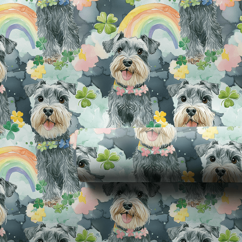 Rainbows with the Schnauzer - Wrapping Paper - Aspen & Arlo
