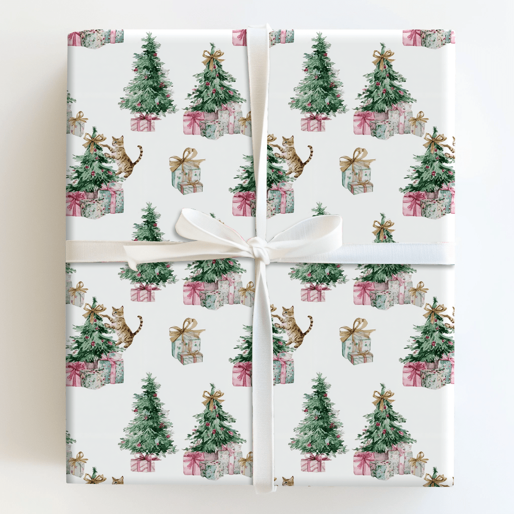Kitty Claus - Wrapping Paper - Aspen & Arlo