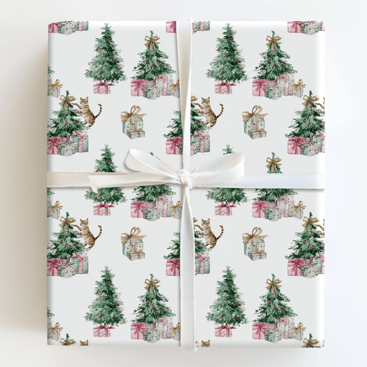 Kitty Claus - Wrapping Paper - Aspen & Arlo