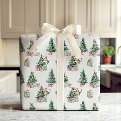 Kitty Claus - Wrapping Paper - Aspen & Arlo