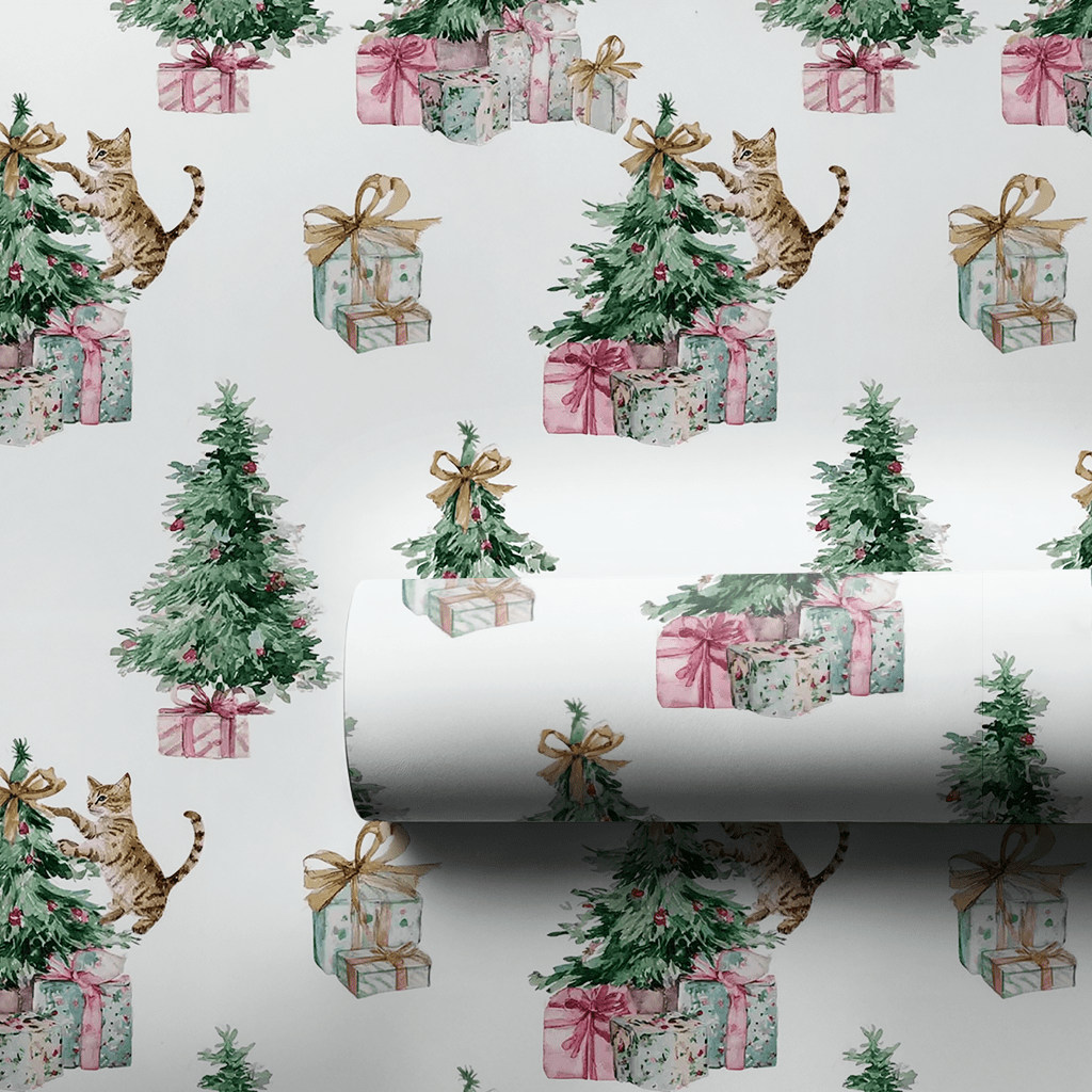 Kitty Claus - Wrapping Paper - Aspen & Arlo