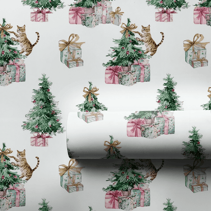 Kitty Claus - Wrapping Paper - Aspen & Arlo