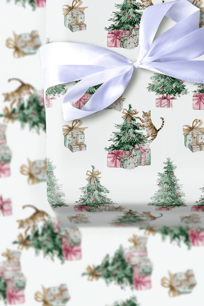 Kitty Claus - Wrapping Paper - Aspen & Arlo