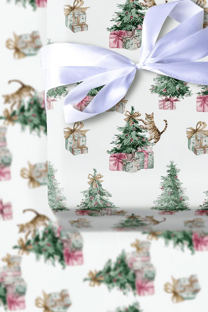 Kitty Claus - Wrapping Paper - Aspen & Arlo