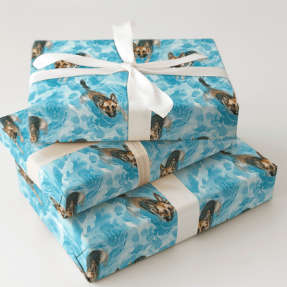 Pool Day with the German Shepherds - Wrapping Paper - Aspen & Arlo