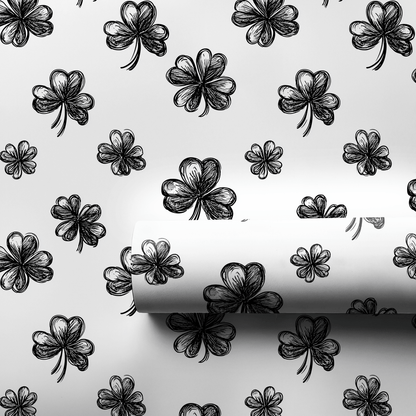 Sketchy Clovers - Wrapping Paper - Aspen & Arlo
