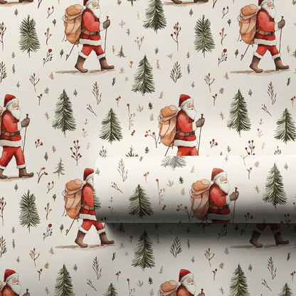 Hike Santa Hike - Wrapping Paper - Aspen & Arlo