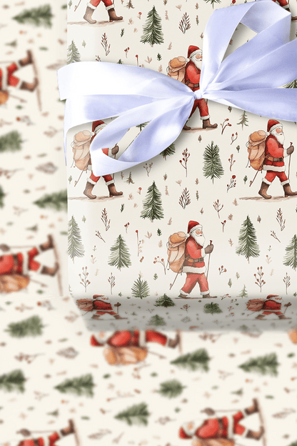 Hike Santa Hike - Wrapping Paper - Aspen & Arlo