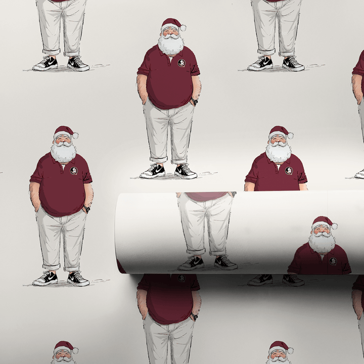 FSU Santa Polo - Wrapping Paper - Aspen & Arlo